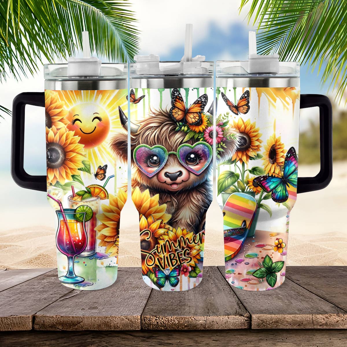 Shineful Tumbler Summer Cow