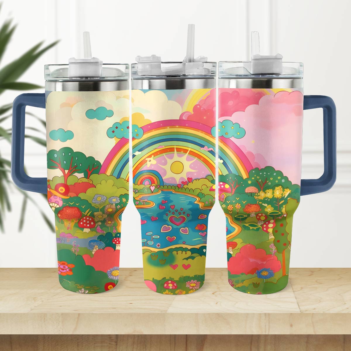 Glänzender Becher Rainbow Fantasy