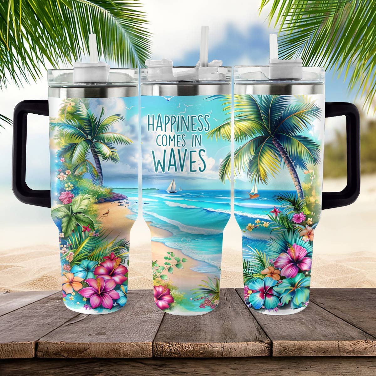 Shineful Tumbler Happy Waves