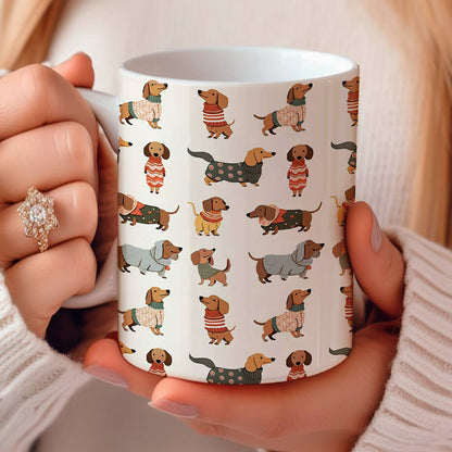 Shineful Ceramic Mug Cute Dachshunds