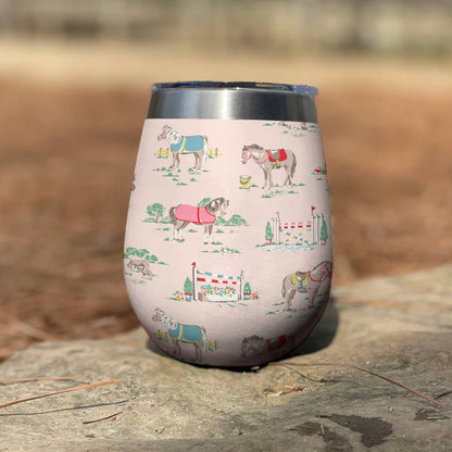 Shineful Wine Tumbler Horse Racing