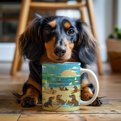 Shineful Ceramic Mug Dachshund Vacation