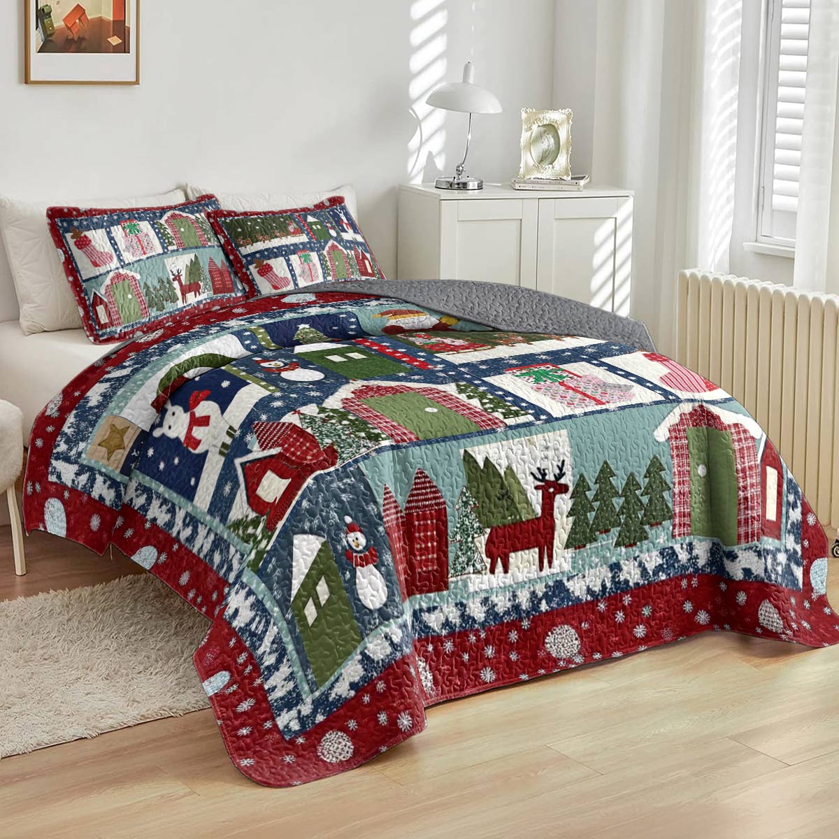 Shineful All Season Quilt 3-Piece Set Snowfall Serenity