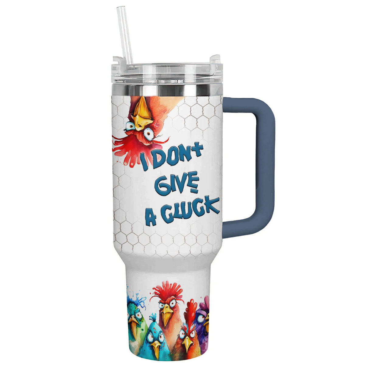 Chicken 40 Oz Shineful™ Tumbler Cluck Lk8 Navy 40Oz