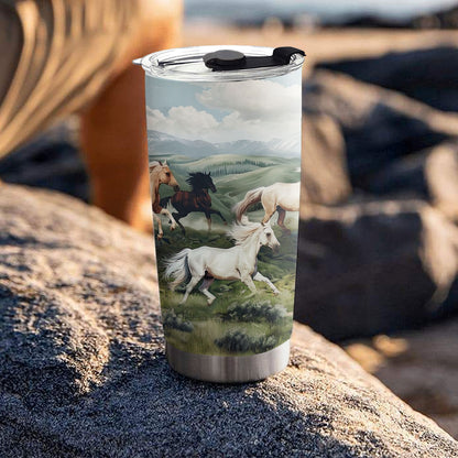 Shineful 20oz Tumbler Free Horses