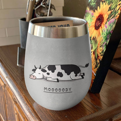 Cow 12 Oz Shineful™ Wine Tumbler Mooody Lk8 12Oz