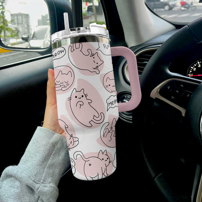 Shineful Tumbler Pink Cats