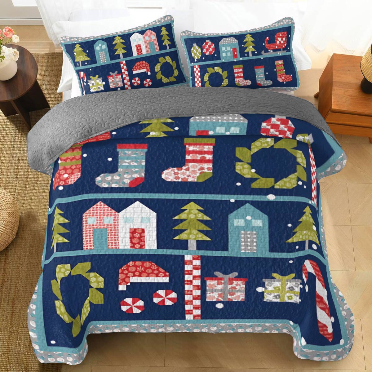 Shineful All Season Quilt 3-Piece Set Christmas Dreams