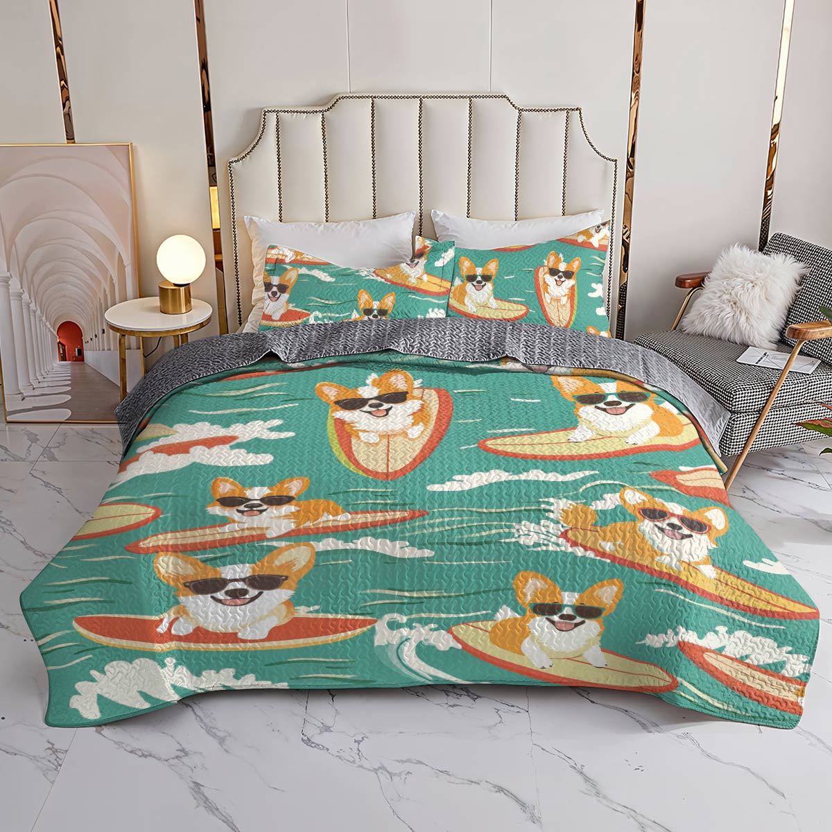 Shineful All Season Quilt 3-teiliges Set Wave Riders