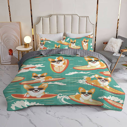 Shineful All Season Quilt 3-Piece Set Wave Riders