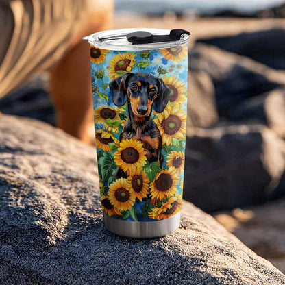 Shineful 20oz Tumbler Sunflower Dachshunds