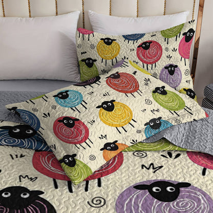 Shineful All Season Quilt 3-Piece Set Fluffy Friends