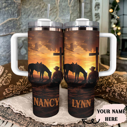 Shineful Tumbler Personalized Cowboy