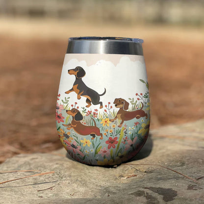 Shineful Wine Tumbler Dachshund Delight