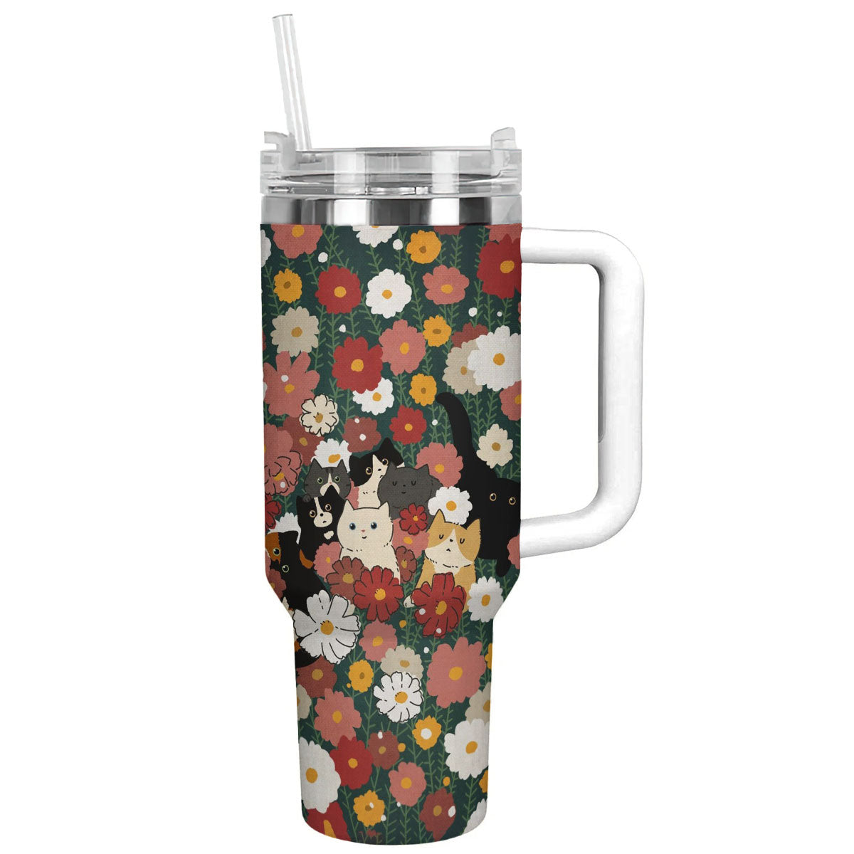 Shineful Tumbler Floral Cats Ver3