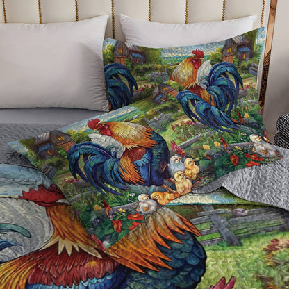 Shineful All Season Quilt 3-Piece Set Roosting Retreat