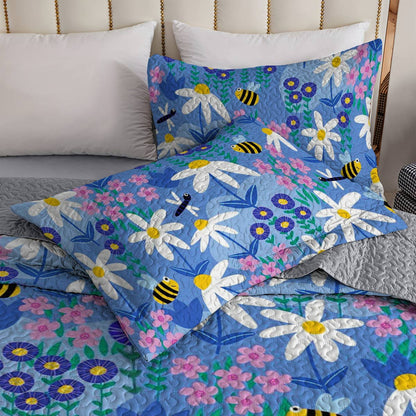 Shineful All Season Quilt 3-Piece Set Floral Frenzy