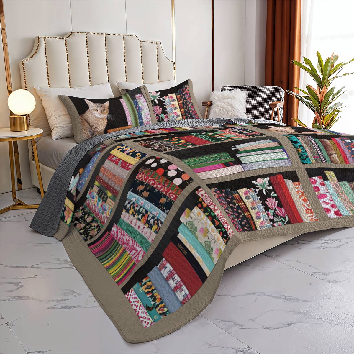 Shineful All Season Quilt 3-Piece Set Cozy Book Nook