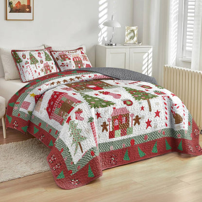 Shineful All Season Quilt 3-Piece Set Noel Wonderland