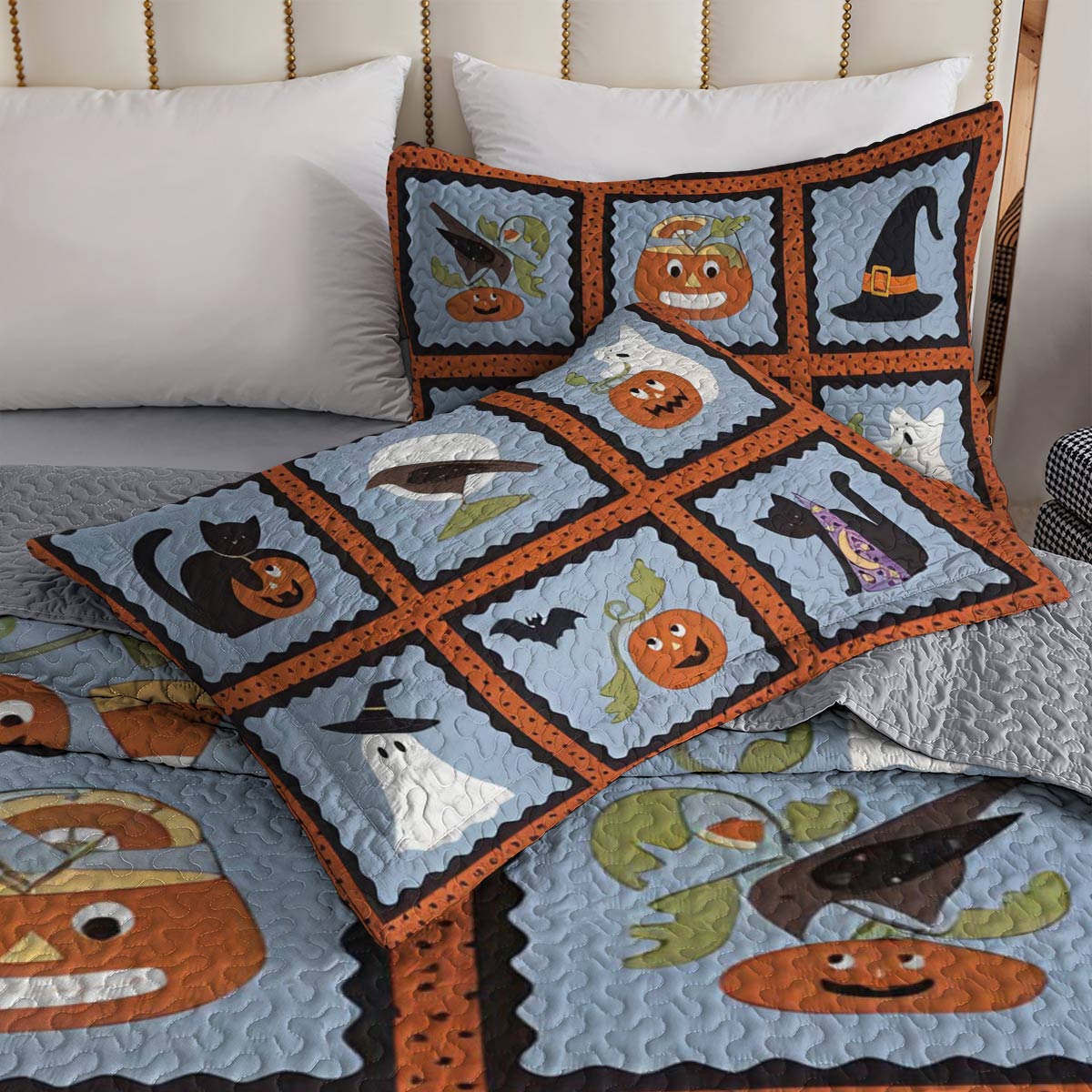 Shineful All Season Quilt 3-Piece Set Spooky Sleep