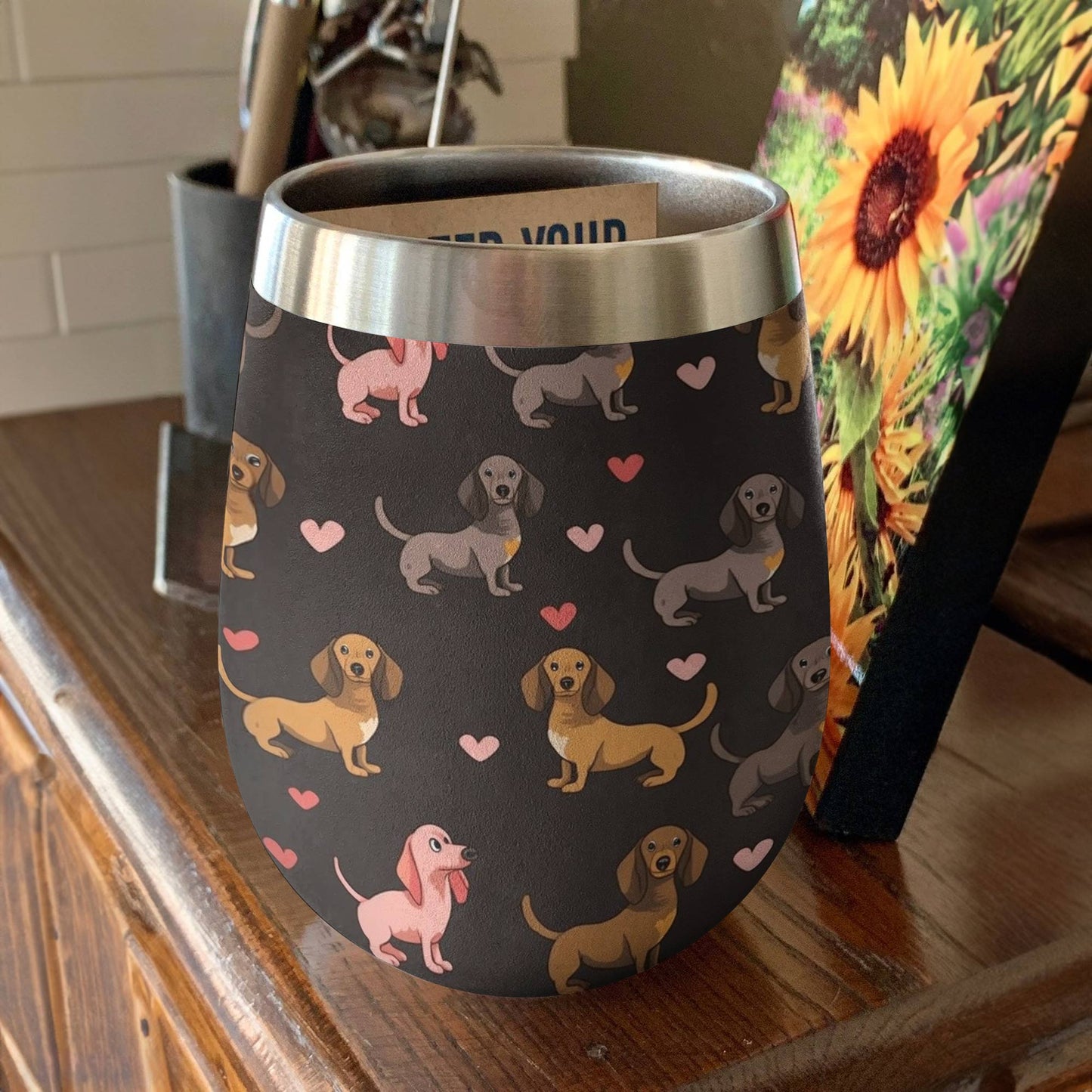 Shineful Wine Tumbler Lovely Dachshunds