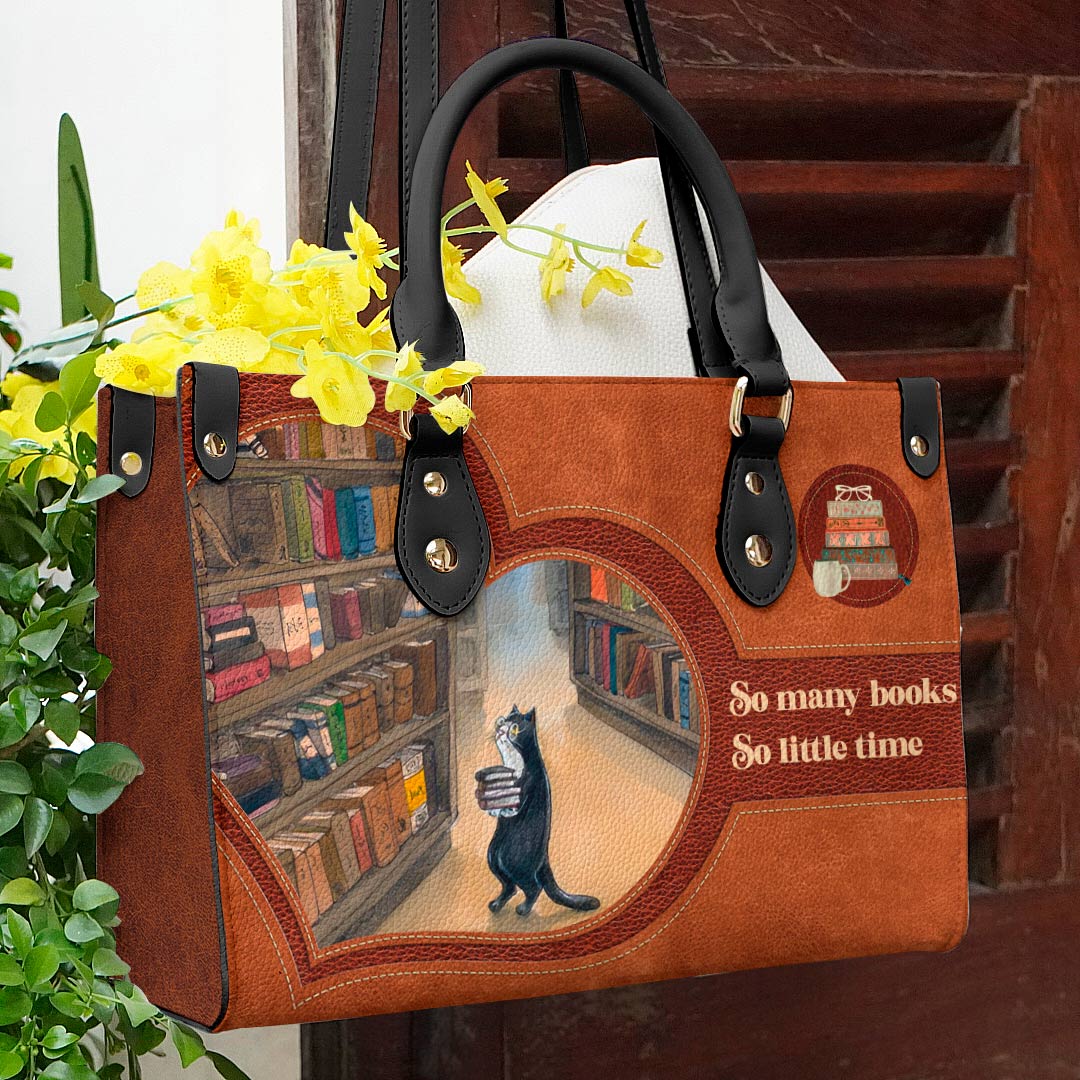 Reading Leather Bag Shineful So Many Books Ver2 Lk8 Black