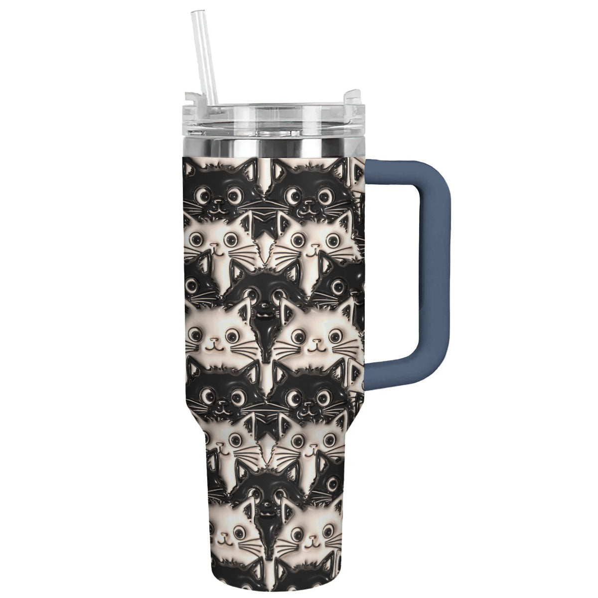 Cat 40 Oz Shineful™ Tumbler Fat Cats Lk8 Navy 40Oz