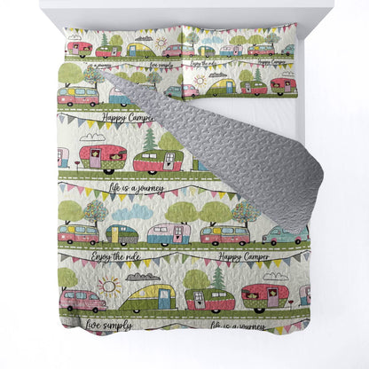 Shineful All Season Quilt 3-Piece Set Enjoy the Ride