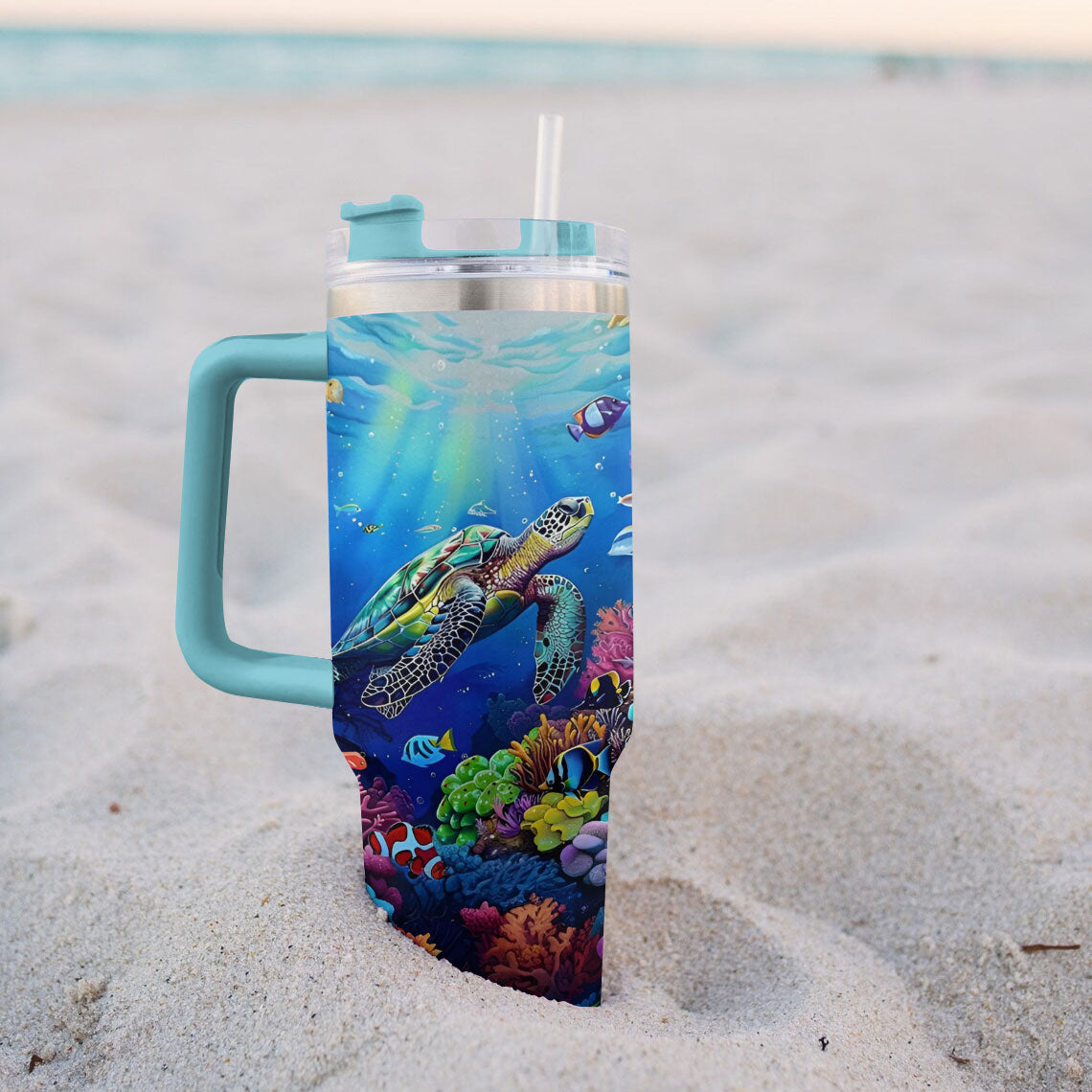 Shineful Tumbler Colorful Sea Turtle