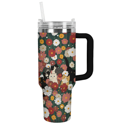 Shineful Tumbler Floral Cats Ver3