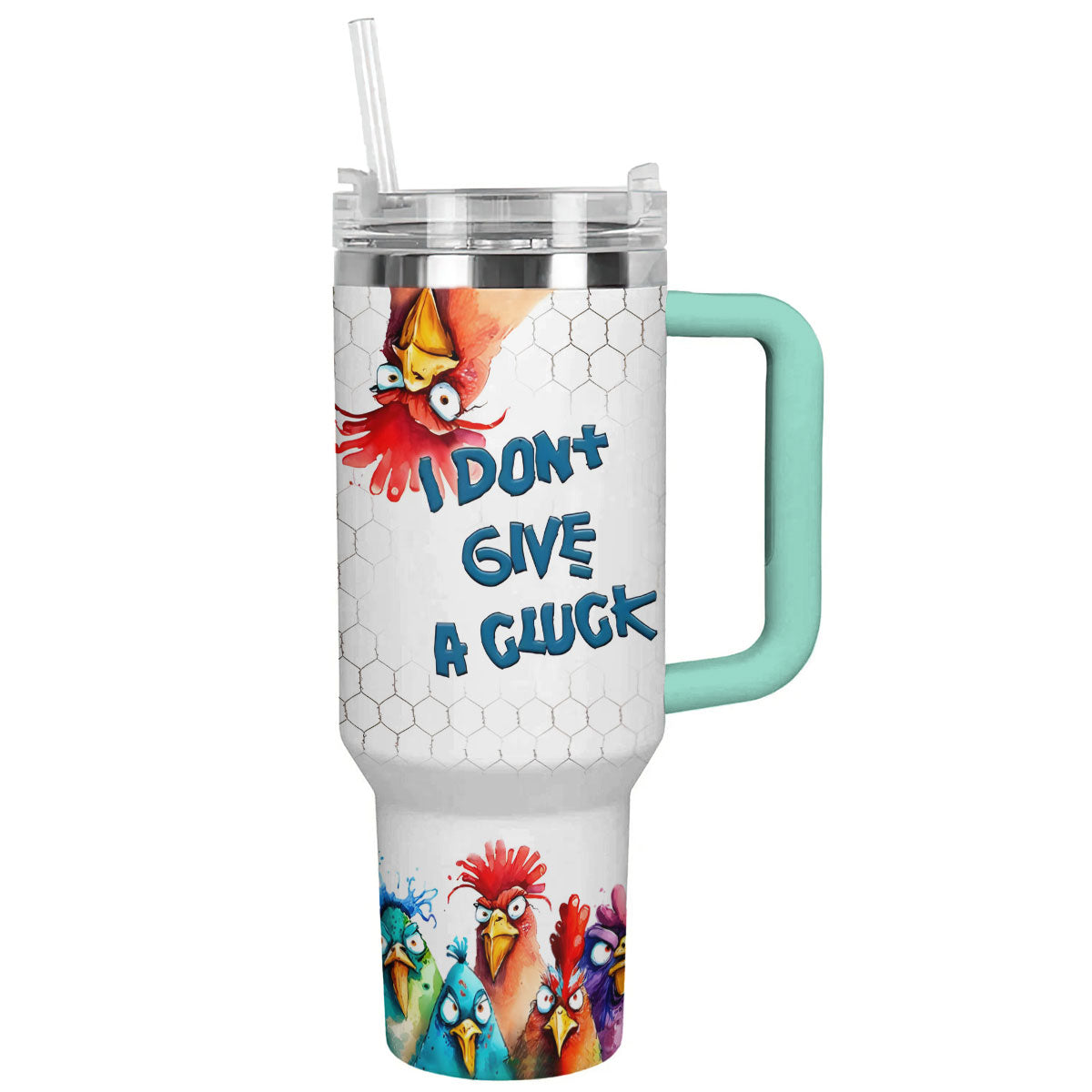 Chicken 40 Oz Shineful™ Tumbler Cluck Lk8 Turquoise Blue 40Oz