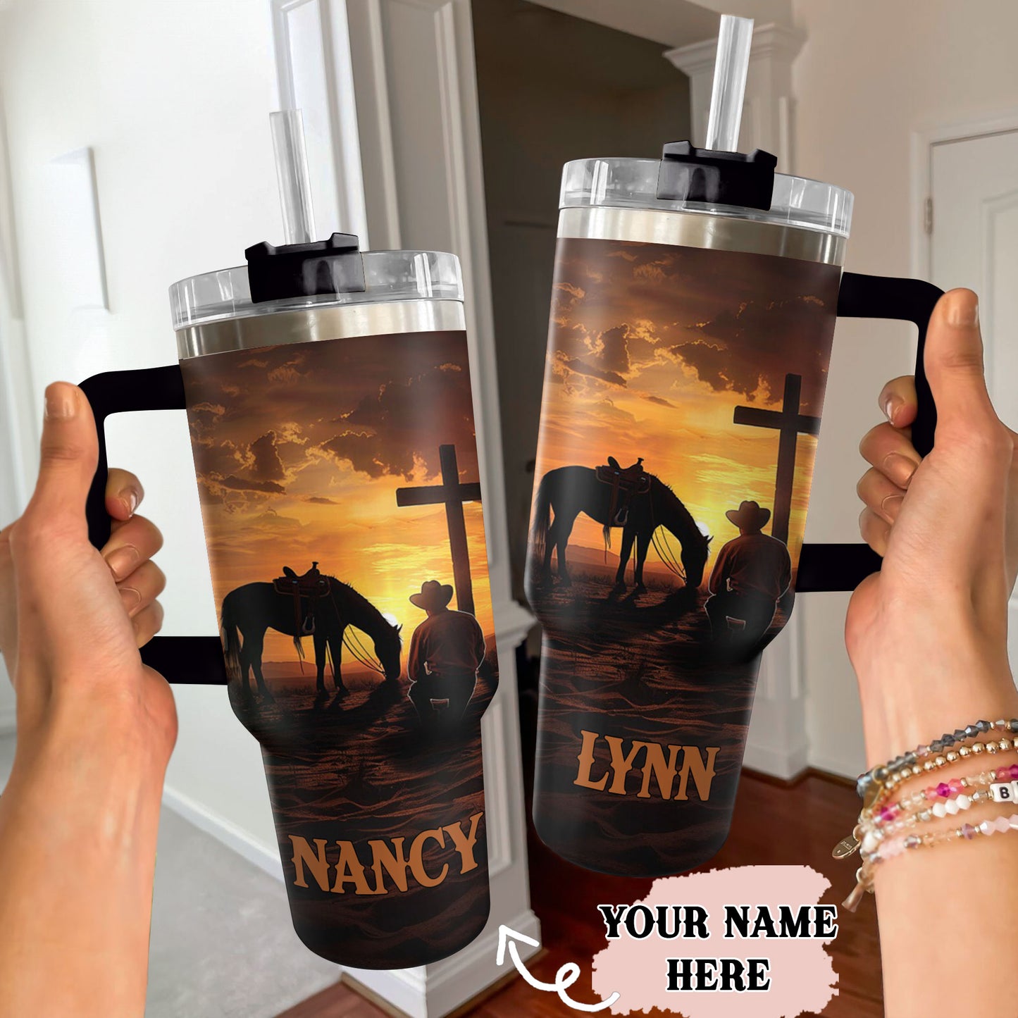 Shineful Tumbler Personalized Cowboy