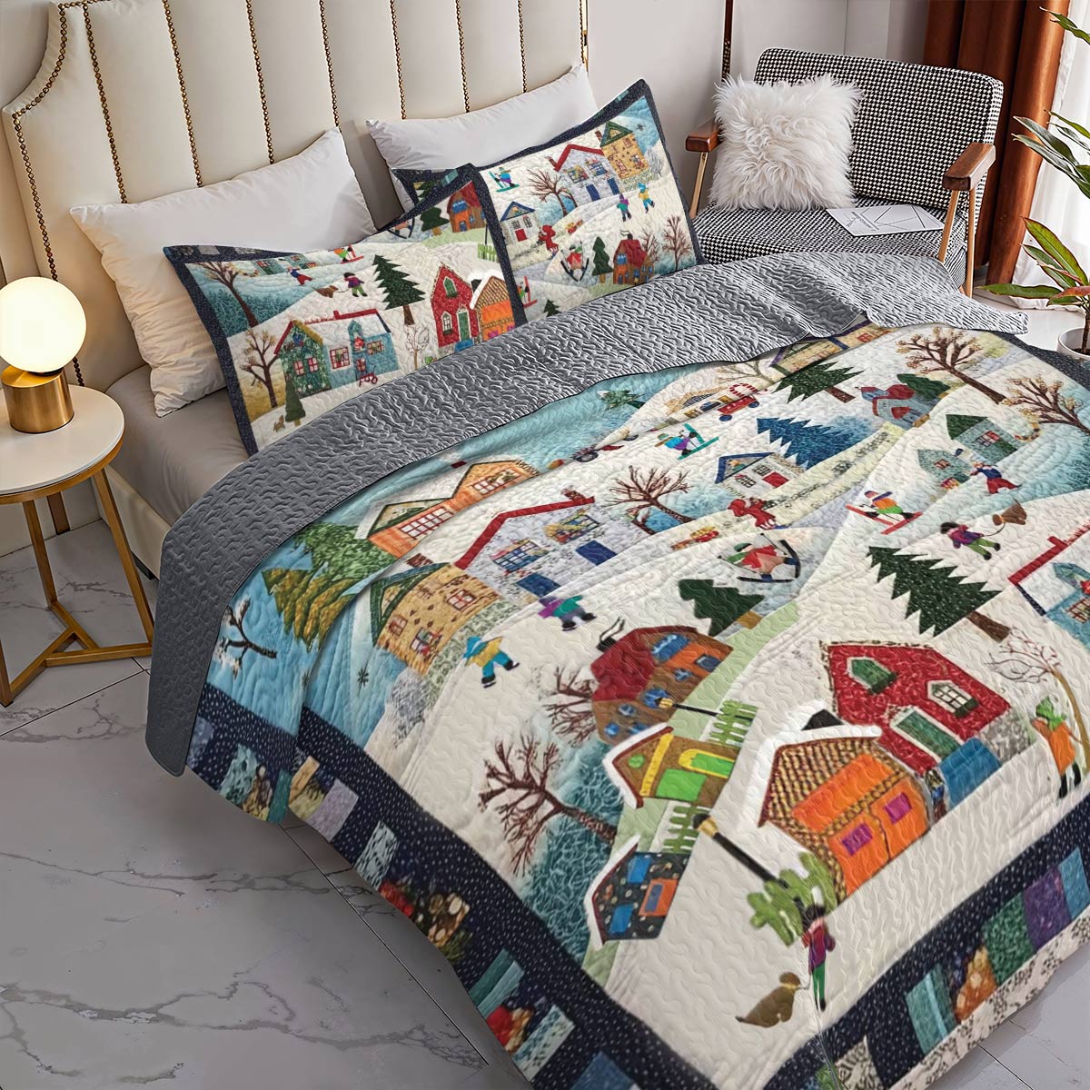 Shineful All Season Quilt 3-Piece Set Mistletoe Magic