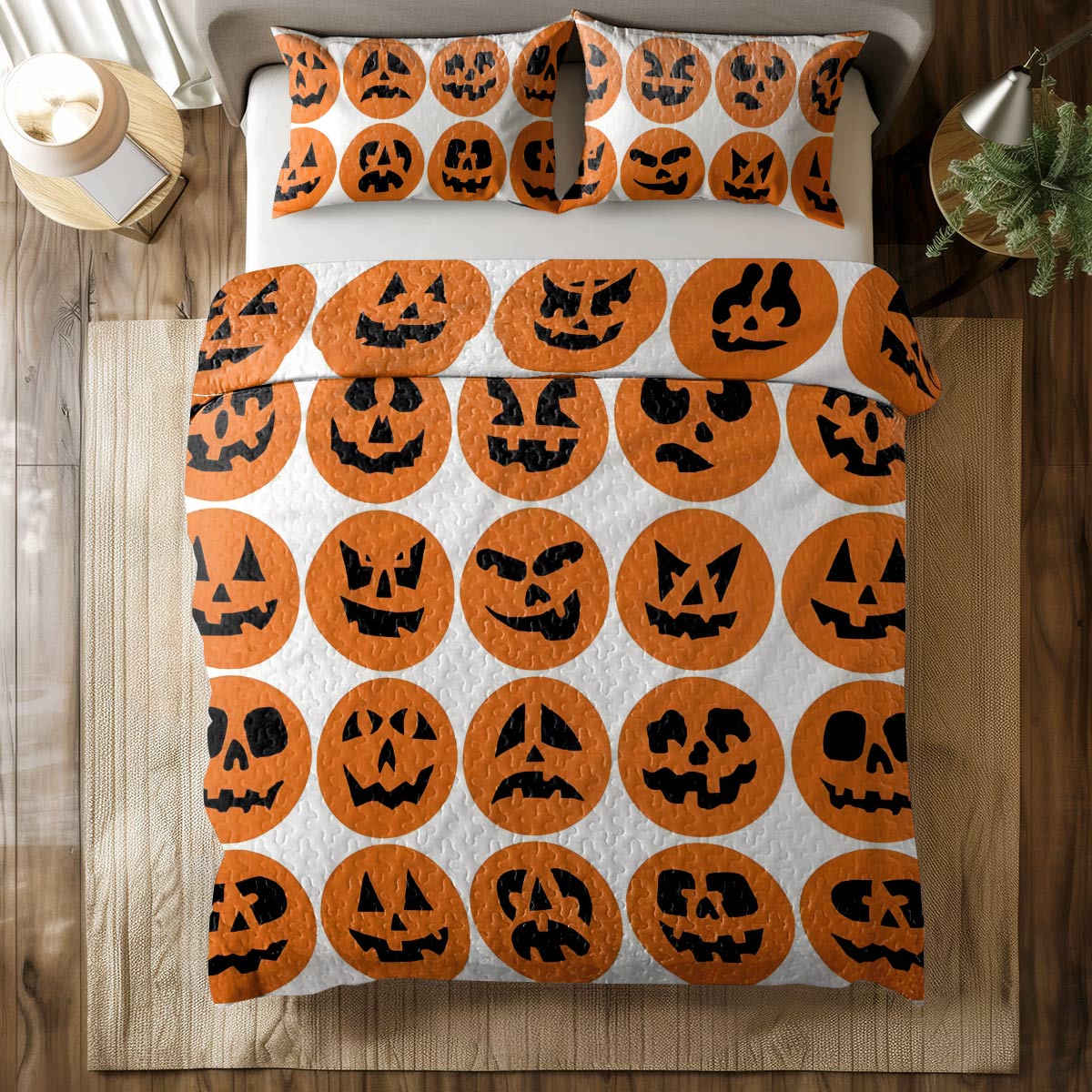 Shineful All Season Quilt 3-Piece Set Haunted Harvest