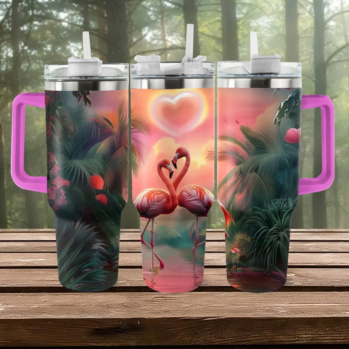 Shineful Tumbler Flamingo Couple