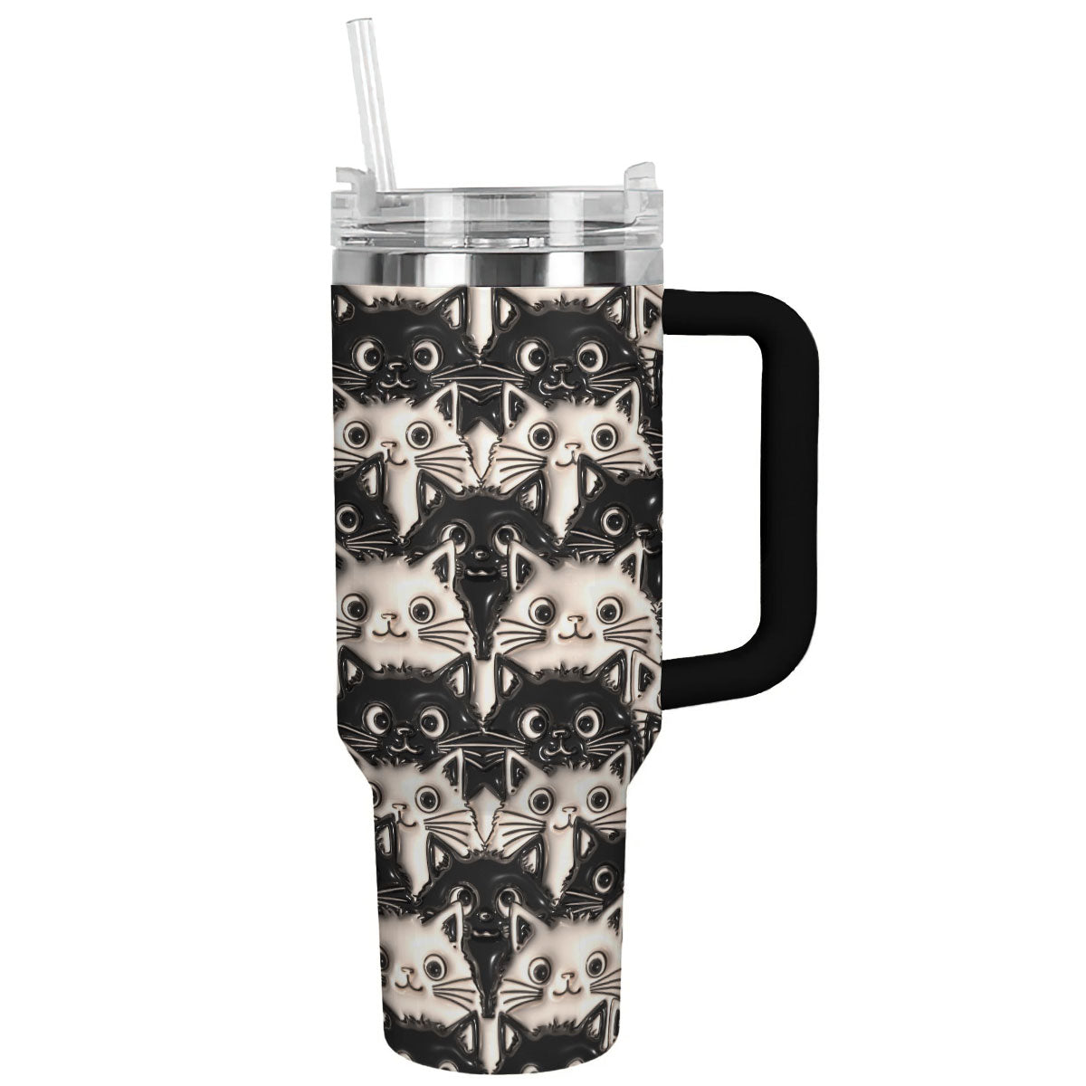 Cat 40 Oz Shineful™ Tumbler Fat Cats Lk8 Black 40Oz