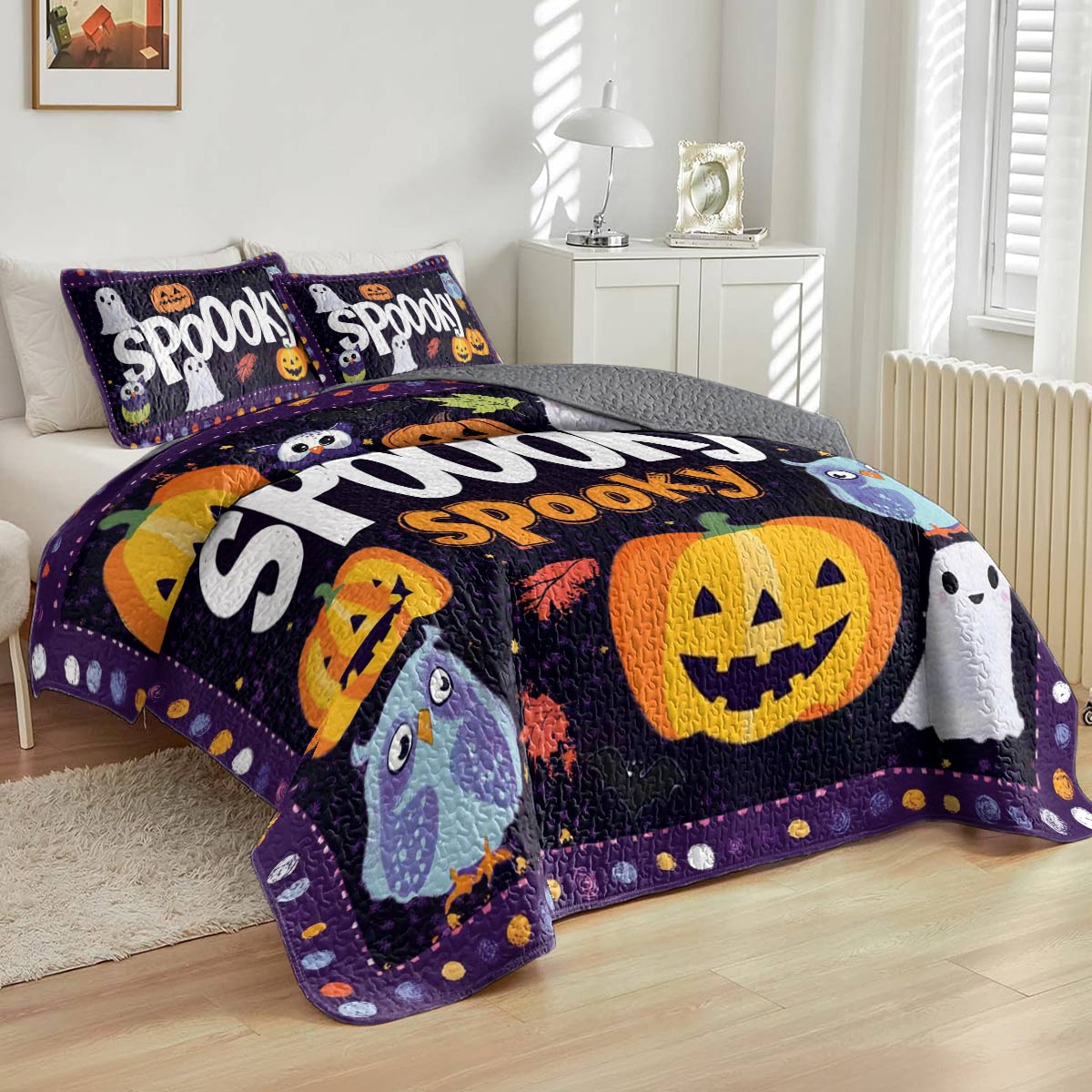 Shineful All Season Quilt 3-Piece Set Spooky