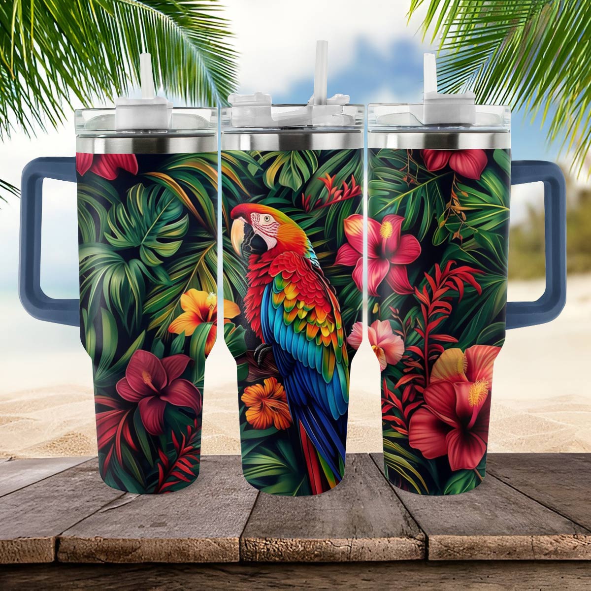 Shineful Tumbler Colorful Parrot Ver2