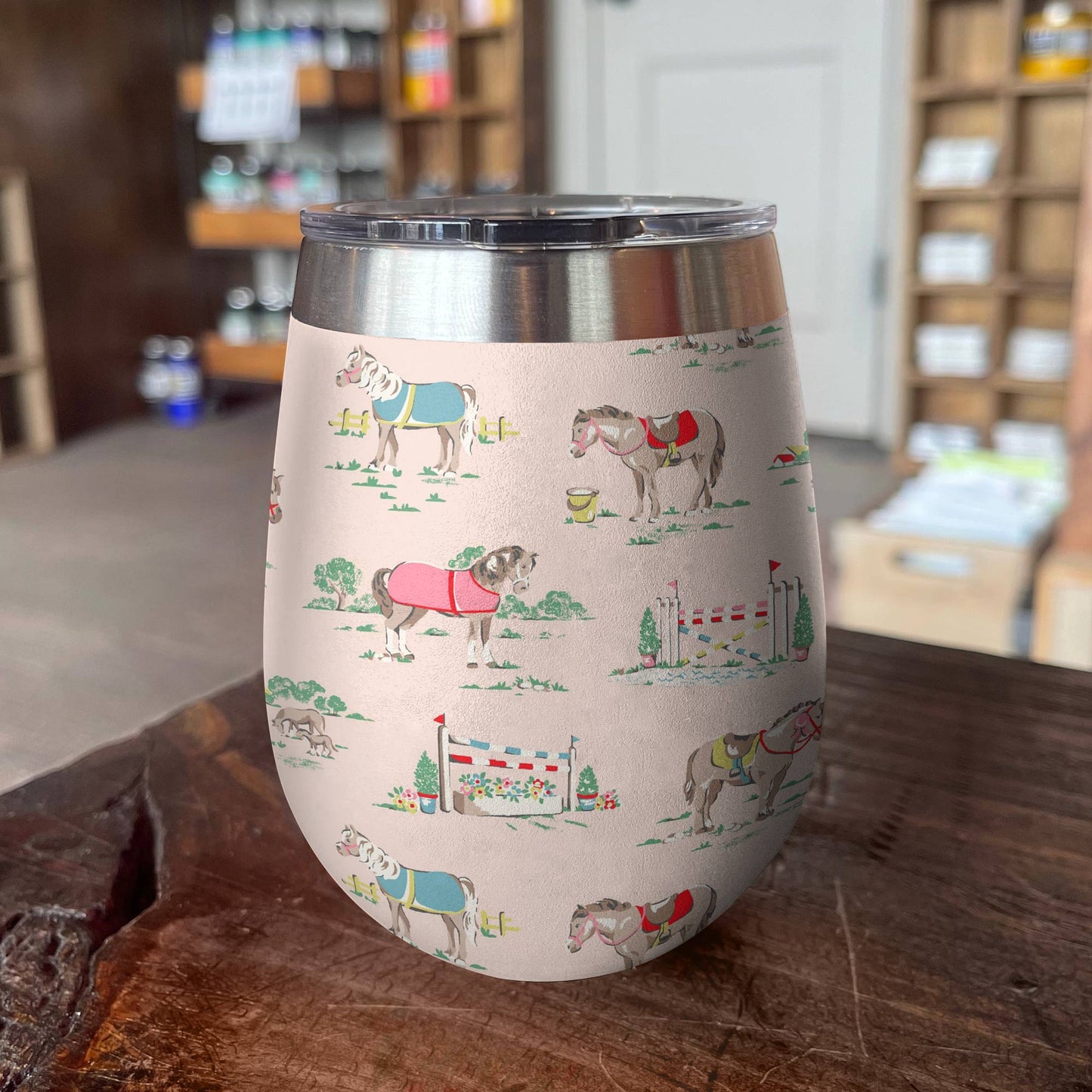 Shineful Wine Tumbler Horse Racing