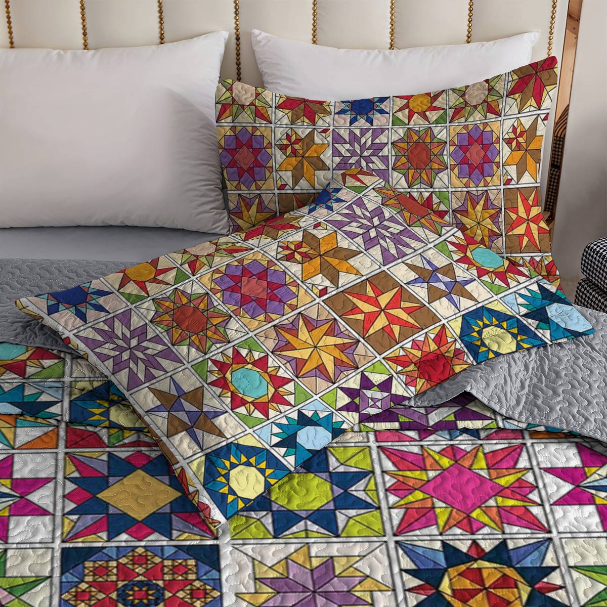 Shineful All Season Quilt 3-Piece Set Quilt Blocks