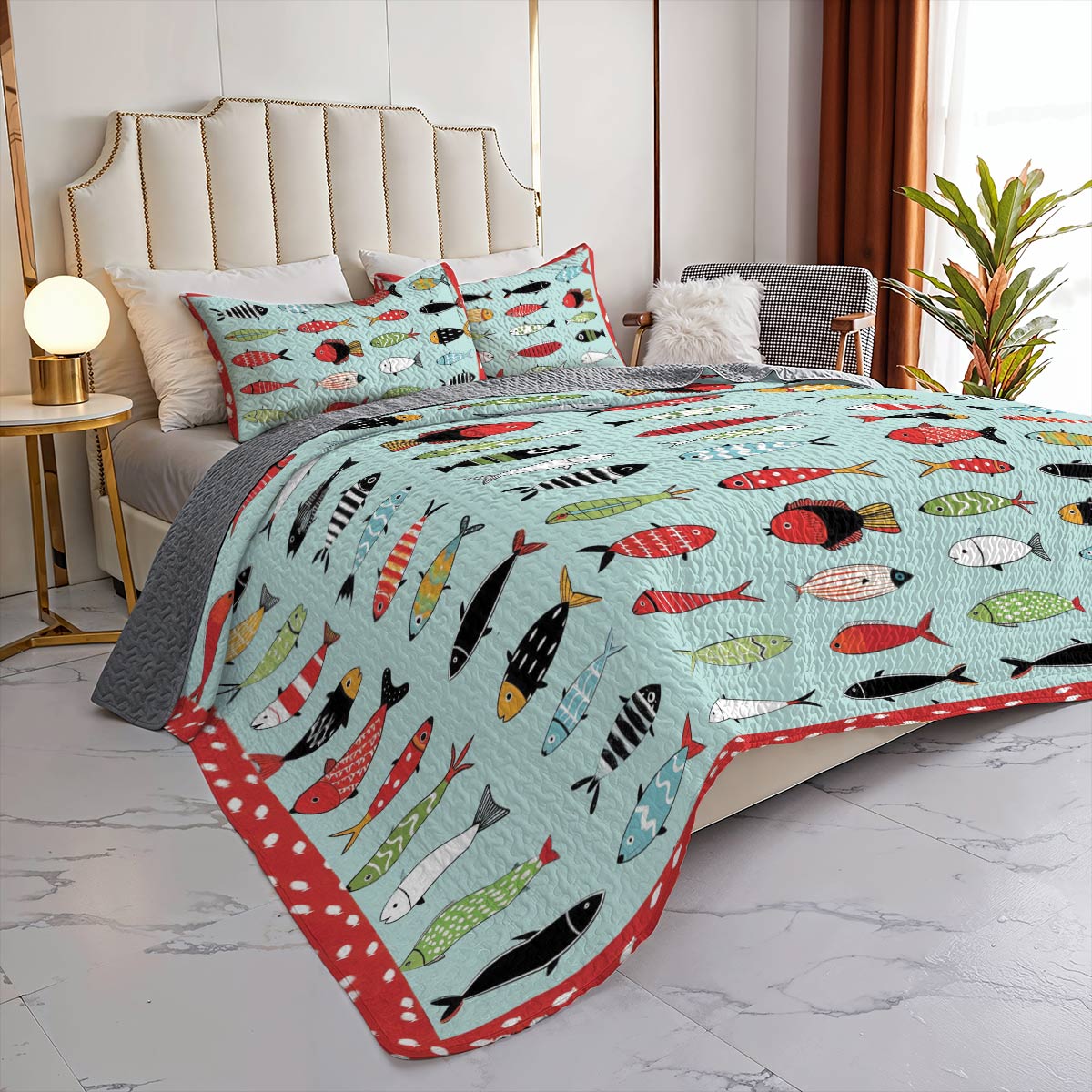 Shineful All Season Quilt 3-Piece Set Fin-tastic Fun