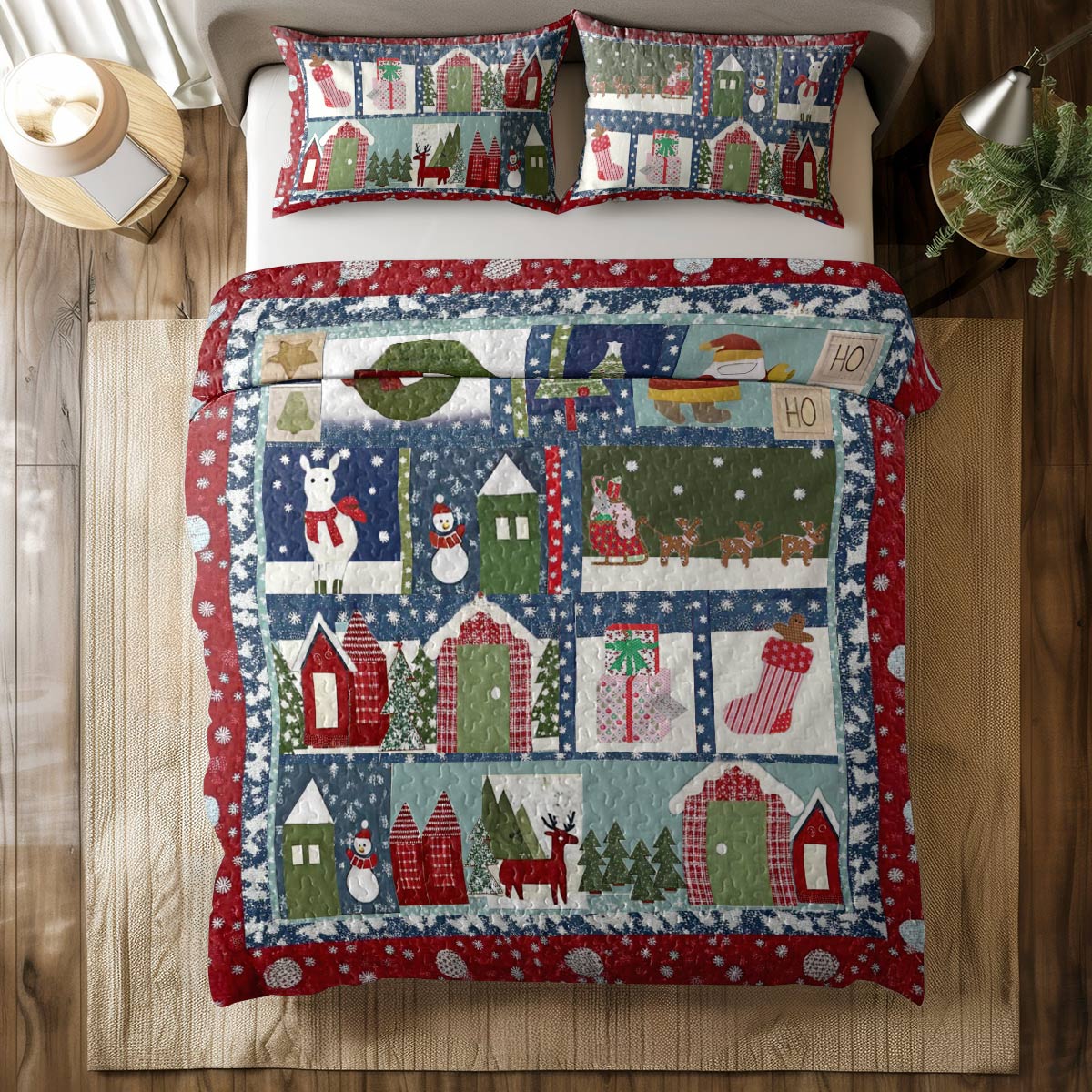 Shineful All Season Quilt 3-Piece Set Snowfall Serenity