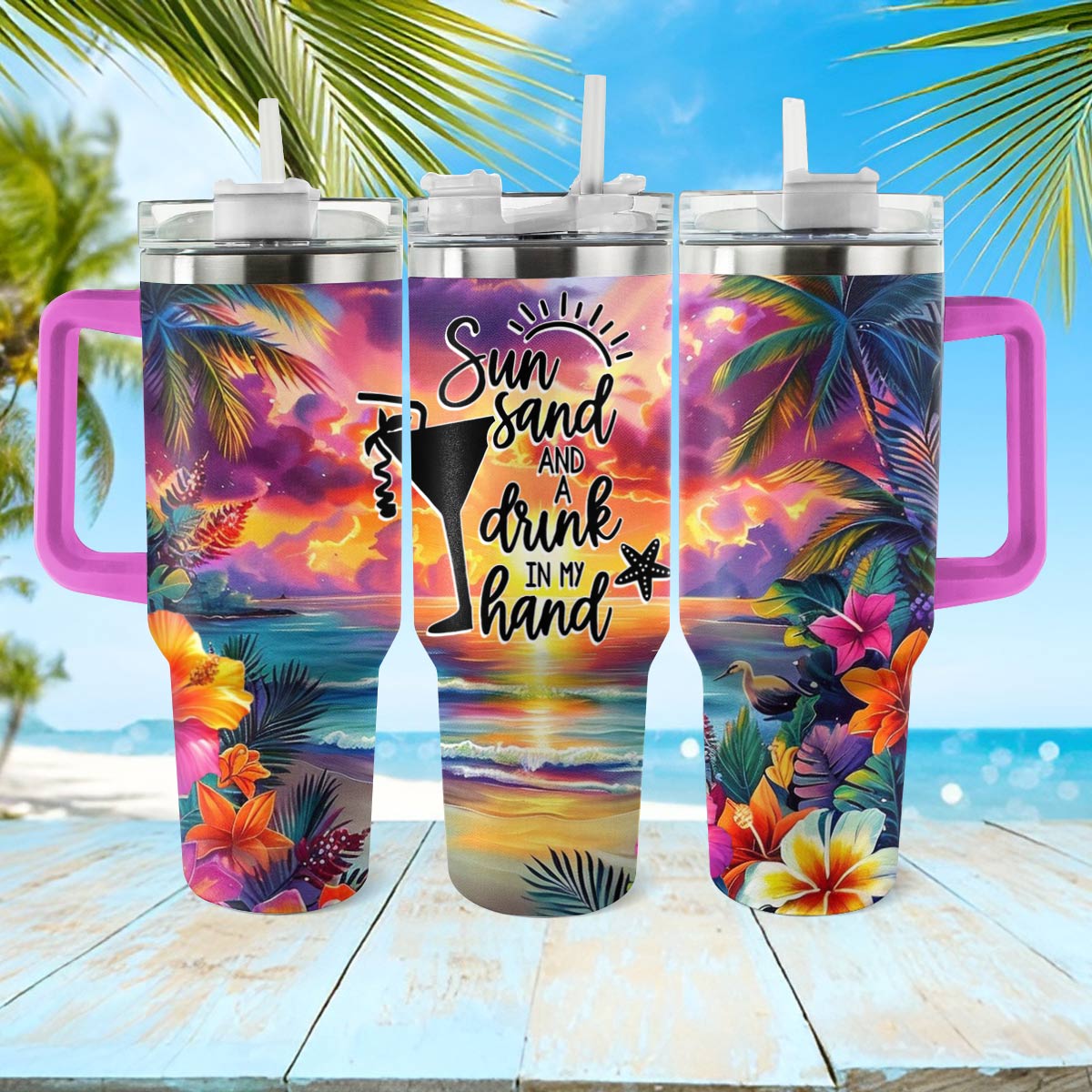 Shineful Tumbler Tropical Sunset