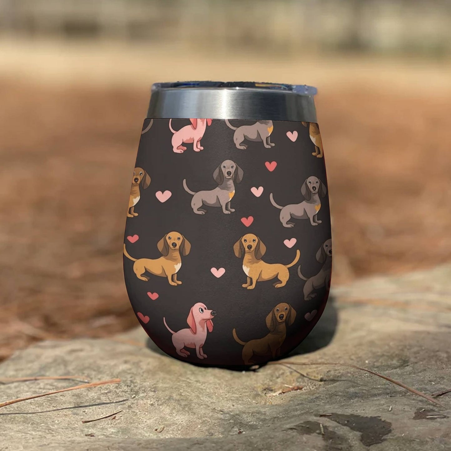 Shineful Wine Tumbler Lovely Dachshunds