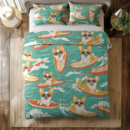 Shineful All Season Quilt 3-Piece Set Wave Riders