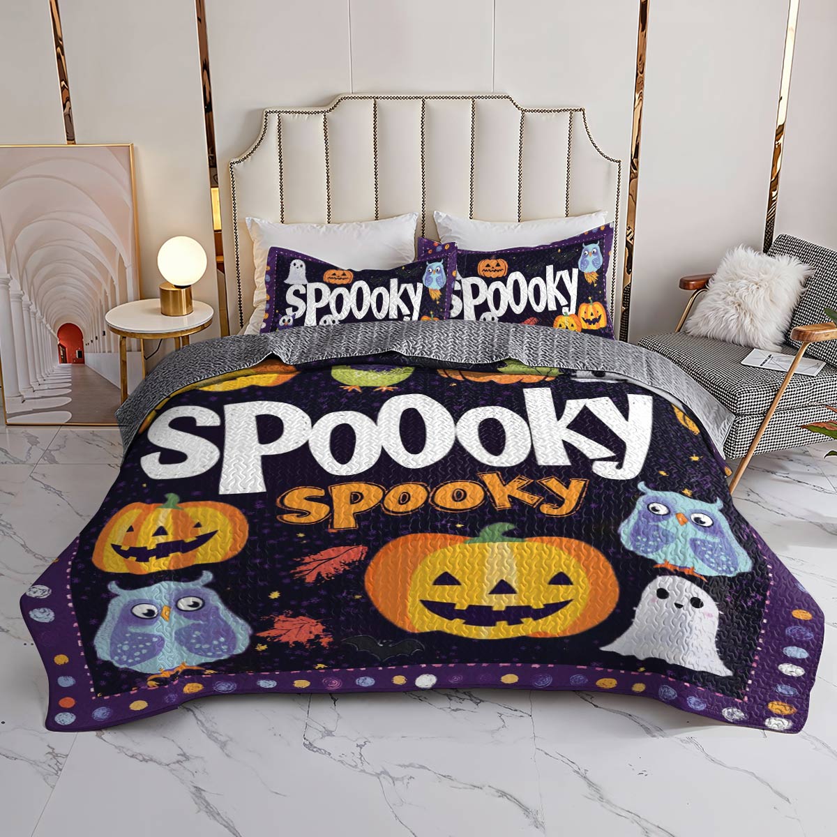 Shineful All Season Quilt 3-teiliges Set Spooky