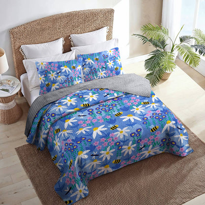 Shineful All Season Quilt 3-Piece Set Floral Frenzy