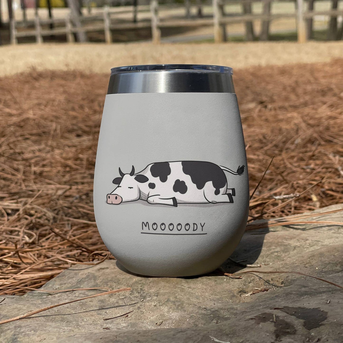 Cow 12 Oz Shineful™ Wine Tumbler Mooody Lk8 12Oz