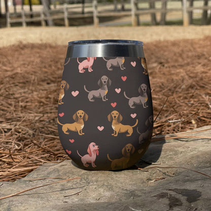 Shineful Wine Tumbler Lovely Dachshunds