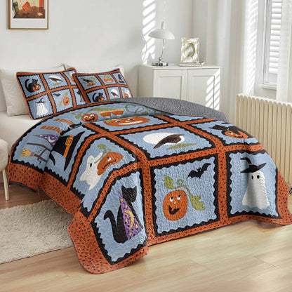 Shineful All Season Quilt 3-Piece Set Spooky Sleep